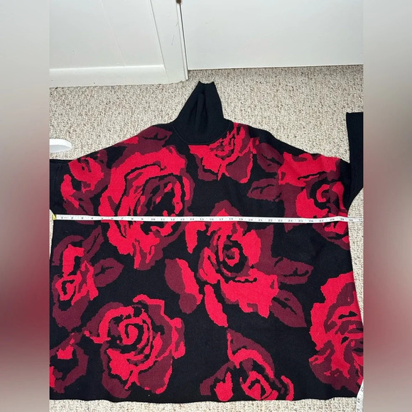 Chico's Roses Jacquard Pullover Sweater L/XL - Picture 8 of 9